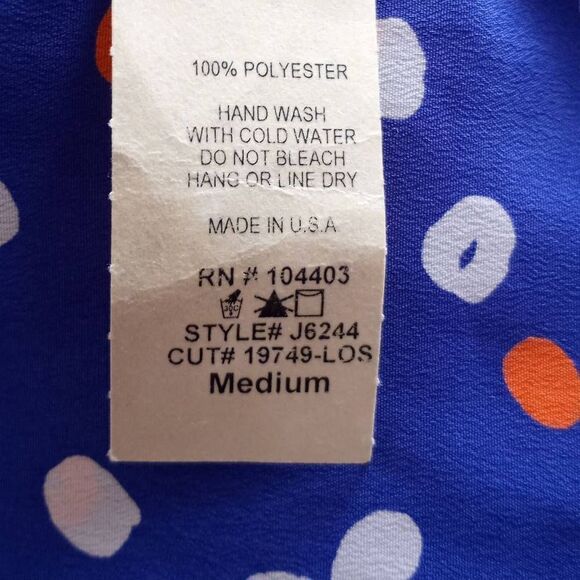 MINE RED, WHITE, & BLUE SLEEVELESS BLOUSE SZ.M NWT - Picture 6 of 6